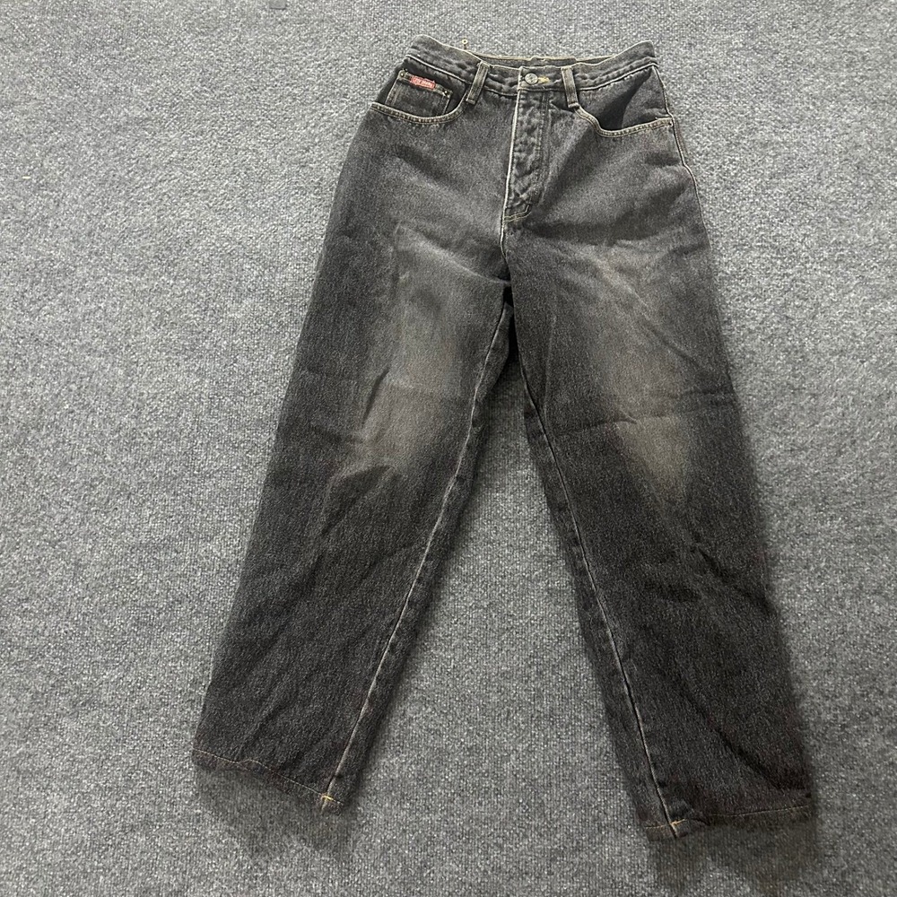 City Blue Jeans Womens Size S Black Faded High Waisted Straight Leg Vintage